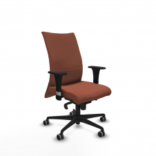 Piqueras y Crespo Albacete confidente sincro bali marr?n brazos 1D base nailon ruedas 65mm engomadas