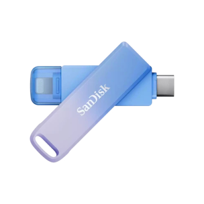 SanDisk Creator Phone Drive unidad flash USB 128 GB USB Type-C / Lightning 3.2 Gen 1 (3.1 Gen 1) Azul, Lila