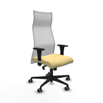 Albacete malla sincro malla blanca similpiel crema brazos 1D base nailon ruedas 65mm engomadas