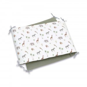 Protector para cuna 60x120 cm (reversible) estampado jungla · 607-147 Natura