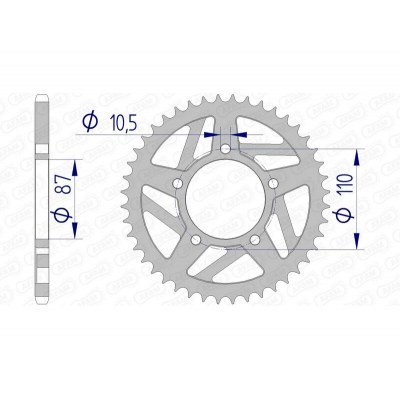 Corona AFAM aluminio 15405 - Paso 520 15405-48