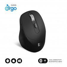 SUBBLIM Ratón CURVE ERGO DUAL MOUSE BATTERY BLACK