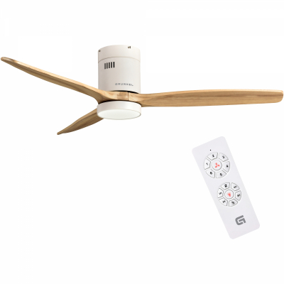 SKYWIND-52WB ventilador Blanco, Madera