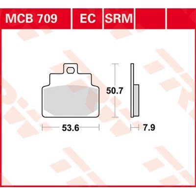 Pastillas de freno cerámicas serie EC TRW MCB709EC