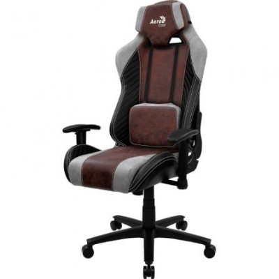 SILLA GAMER AEROCOOL BARONGR BURGUNDY RED - MARCO DE ACERO - MECANISMO MARIPOSA - RESPALDO AJUSTABLE - BALANCEO - PISTON GAS CLASE 4 - HASTA 150KG