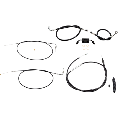 Kit líneas de freno/cables de manillar estándar en vinilo negro LA CHOPPERS LA-8321KT-13B