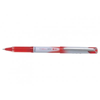Pilot Boligrafo de Tinta Liquida V Ball Grip 07 - Punta de Bola Conica 0.7mm - Trazo 0.5mm - Grip de Goma - Color Rojo