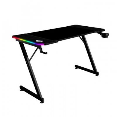 MESA MARS GAMING MGDX120RGB CHASIS ACERO 120x60x75 FIBRA DE CARBONO RGB MANDO GESTION CABLES NEGRO