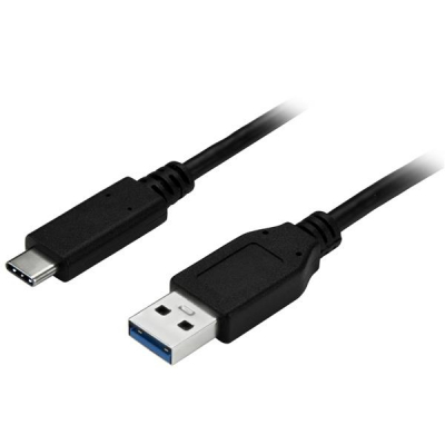 Cable de Carga y Sincronización USB-A a USB-C de 1m - Cable USB de 5Gbps - Cable de Datos USB-A a USB Tipo C - M/M - Negro