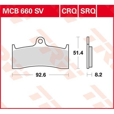 Pastillas de freno sinterizadas serie SV TRW MCB660SV