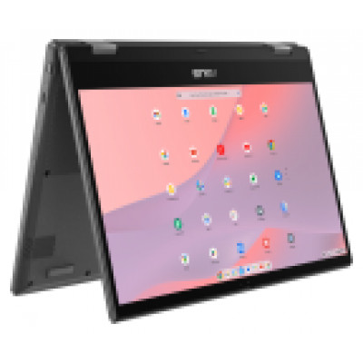 ASUS Chromebook CM14 Flip CL1402FM2A-EC0286 - Ordenador Portátil 14 Full HD (MediaTek Kompanio 520, 8GB RAM, 128GB eMMC, ARM Mali-G52 MC2, ChromeOS) Gris Gravidad - Teclado QWERTY español