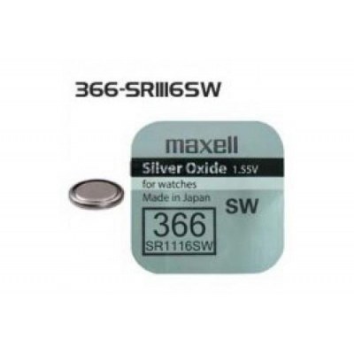 Pila Reloj 366 MAXELL Oxido Plata SR1116W