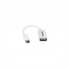 StarTech.com Cable Adaptador Micro USB B macho a USB A hembra OTG de 12cm - blanco