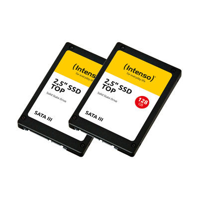 SSD de 2,5 SATA III Top Doble Pack, SSD interna, 2x 128 GB, negro
