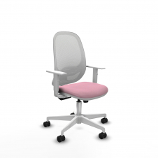 Piqueras y Crespo Cilanco blanca sincro malla blanca bali rosa brazos blancos base blanca ruedas 65mm nailon