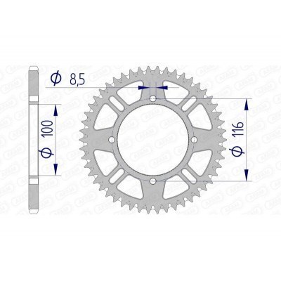 Corona AFAM aluminio ultraligera autolimpiable 17104 - Paso 420 17104+51