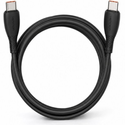 Cable USB 2.0 Tipo-C Vention TRWBF/ USB Tipo-C Macho - USB Tipo-C Macho/ Hasta 100W/ 480Mbps/ 1m/ Negro