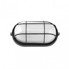 Aplique Ext. Oval Aluminio Apus Peq. 1xe27 Negro 9x21x10,5 Cm Ip44