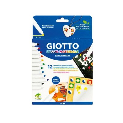 GIOTTO C.12 ROTULADORES DECOR MATERIALS COLORES SURTIDOS