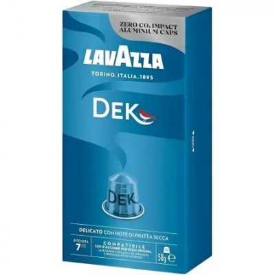 Cápsulas Lavazza Espresso Decaf - Descafeinado | Compatibles con cafeteras Nespresso | Caja de 10 unidades