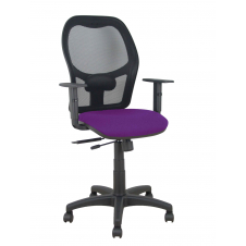 Piqueras y Crespo Silla Aloc?n traslack malla negra asiento bali morado brazos regulables