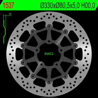 Disco de freno NG 1537 330 x 80,5 x 5,0 1537