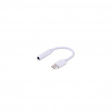 Savio AK-35 mobile phone cable White 0.12 m USB C 3.5mm cable de teléfono móvil Blanco 0,12 m 3,5mm