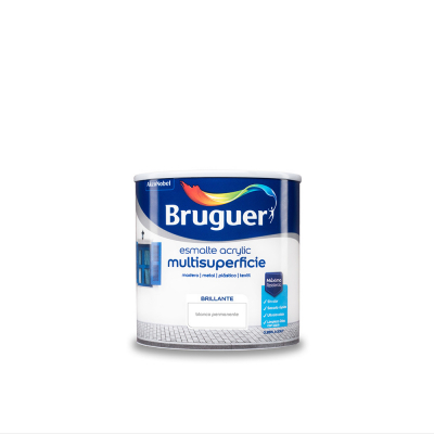 Esmalte acrilico multisuperficie blanco permanente brillante 0,250l 5160638 bruguer