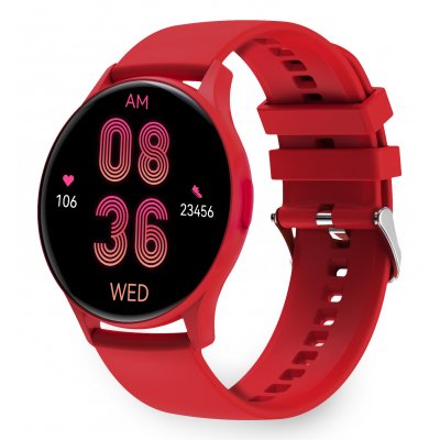Smartwatch Core, Pantalla AMOLED 1.43, Aut. 5 días, Modos deporte y salud, Llamadas, Asistentes de voz, Sumergible, Rojo