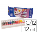 Pintura Acrilica Set Col. Surt. 12 ml. C/12