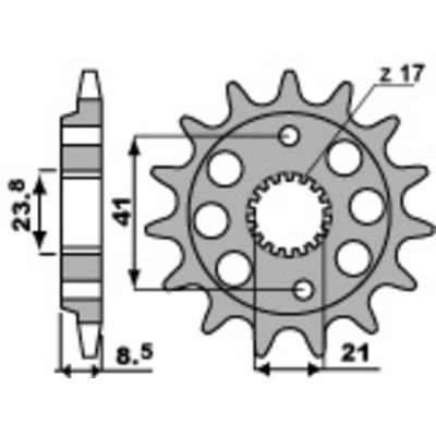 PBR Steel Standard Front Sprocket 2071 - 520 2071.14.18NC