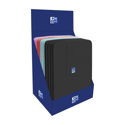 Oxford Young Proof B-Case Expositor con 10 Fundas para Portatil hasta 14 - Compartimento Acolchado - Bolsillo Exterior con Cremallera - Colores Surtidos