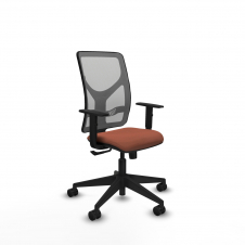 Piqueras y Crespo Motilla sincro malla gris bali marr?n brazos 1D base piramidal ruedas 65mm nailon