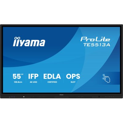 TE9813A-B1AG pantalla de señalización Panel plano interactivo 2,48 m (97.5) Wifi 450 cd / m² 4K Ultra HD Negro Pantalla táctil Procesador incorporado Android 18/7