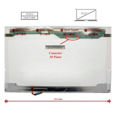 Pantalla para portátil LCD 15.4 Conector Flex
