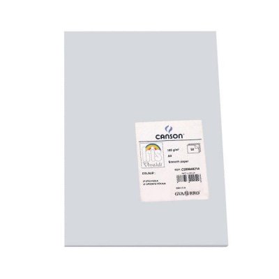 CANSON Pack de 50 Cartulina 185g A3 gris perla