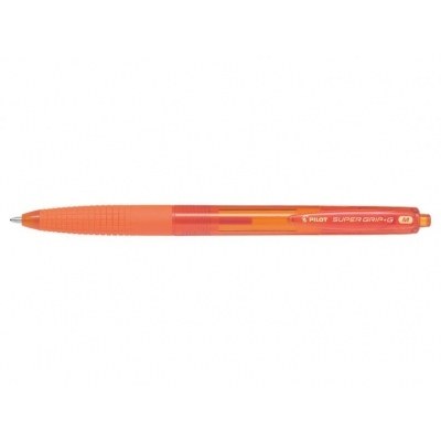 Pilot Boligrafo de Bola Retractil SuperGrip G - Punta Redonda 1.0mm - Trazo 0.4mm - Tinta de Aceite - Grip Ergonomico - Color Naranja