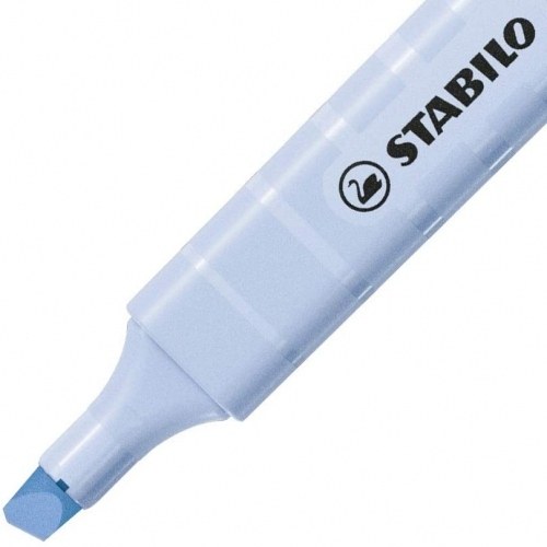 Stabilo Swing Cool Pastel Marcador Fluorescente - Cuerpo Plano - Punta Biselada - Trazo entre 1 y 4mm - Tinta con Base de Agua - Color Azul Nublado
