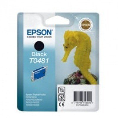 Cartucho tinta epson t0481 negra 13ml stylus photo r200 - 220 - 300 - 320 - rx500 - rx600 - 620 - 640n - caballito de mar