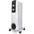 Radiador de aceite Orbegozo RF 1000, 1.000 W, 5 elementos, 2 potencias, termostato regulable, blanco