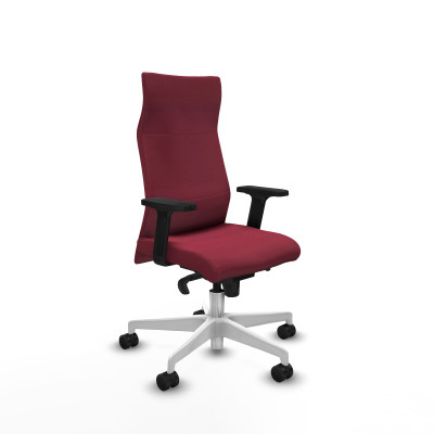 Albacete dirección sincro bali granate brazos 2D base blanca ruedas 65 nailon