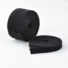 StarTech.com Paquete de 4 Bobinas de 4,6m de Bridas de Gancho y Bucle - 1,27cm de Ancho - Color Negro - Bridas Reutilizables - Bridas Sujetacables - B