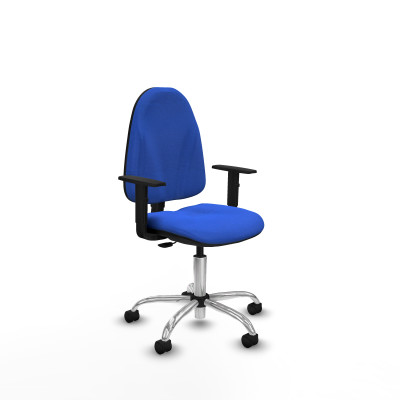 Algarra CP bali azul brazos 1D base cromada ruedas nailon 50mm