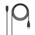 Nanocable Cable Usb 3.1, Gen2 10 Gbps 3A, Tipo Usb-C/M-A/M, Negro, 2 M