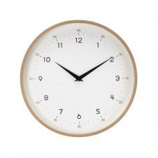Reloj De Pared Ricoti Madera/blan 30d Mov.continuo