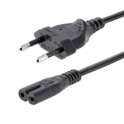 Cable cee7 - 16 a c7 startech 1m - macho - hembra - negro