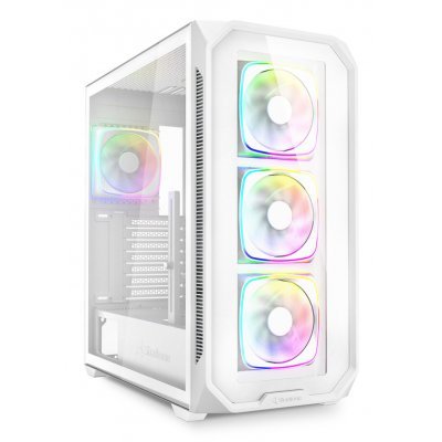 Caja gaming sharkoon ak5g rgb atx blanco 4xvent 120mm 3xusb sn fuente