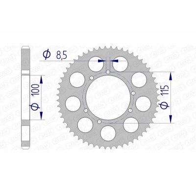 Corona AFAM aluminio 93117 - Paso 428 93117-50