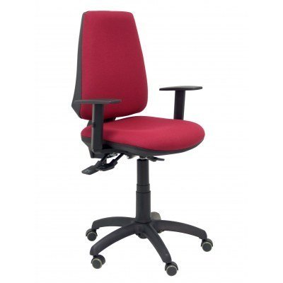 Silla Elche S bali granate brazos regulables ruedas de parqué