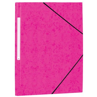 Mariola Carpeta de Carton Simil Prespan con Etiqueta en Lomo Folio 500gr/m2 - Medidas 34x25cm - Cierre con Goma Elastica - Color Fucsia